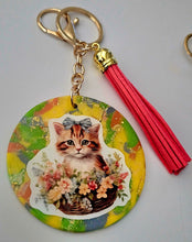 Load image into Gallery viewer, Kitty Cat Keychain – Handmade Polymer Clay | Cat Lover Gift - Kouture by KK