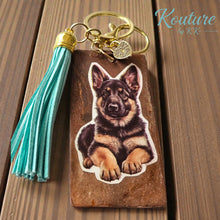 Load image into Gallery viewer, German Shepherd Handmade Polymer Clay Keychain – Kouture by KK