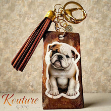 Load image into Gallery viewer, English Bulldog Handmade Polymer Clay Keychain – Kouture by KK