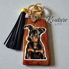 Load image into Gallery viewer, Doberman Puppy Resin Keychain – Kouture by KK