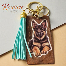 Load image into Gallery viewer, German Shepherd Handmade Polymer Clay Keychain – Kouture by KK