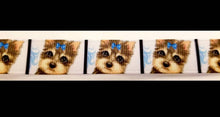 Load image into Gallery viewer, 5/8" Yorkie Dog Grosgrain Ribbon. Pink or Blue Dog Ribbon. Pink Girl Yorkie Ribbon