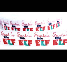 Load image into Gallery viewer, 7/8" Christmas Santa's Elf Ribbon. Grosgrain