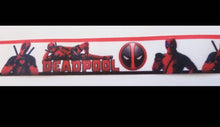 Load image into Gallery viewer, 7/8" Deadpool Grosgrain Ribbon. Great detail.