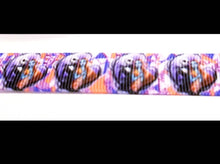 Load image into Gallery viewer, 5/8" Nightmare Before Christmas Jack Skellington and Sally Grosgrain Ribbon. Halloween
