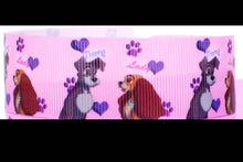 Load image into Gallery viewer, 5/8" Lady and the Tramp Grosgrain Ribbon. Disney Dog Ribbon.