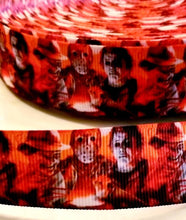 Load image into Gallery viewer, 1" Freddy Krueger, Michael Myers and Jason Halloween Ribbon. Friday The 13th. Haunted House Fright Night