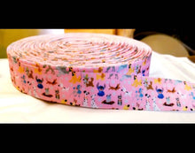 Load image into Gallery viewer, 1" Pink Dogs Ribbon. The Pack together in Pink. Percy Pluto Stitch Lady and the Tramp and 101 Dalmatians Puppies