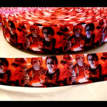 Load image into Gallery viewer, 1" Freddy Krueger, Michael Myers and Jason Halloween Ribbon. Friday The 13th. Haunted House Fright Night