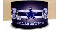 Load image into Gallery viewer, 1.5" Dallas Cowboys Grosgrain Ribbon. NFL Football- Team Sports Ribbon- Wide Ribbon