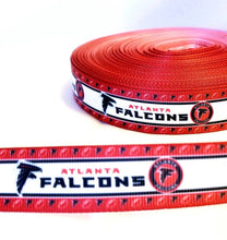 Load image into Gallery viewer, 7/8" Atlanta Falcons Football Ribbon. Football Grosgrain Ribbon  Sports Team Ribbon