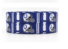 Load image into Gallery viewer, 5/8" Indianapolis Colts Grosgrain Ribbon. Bright Blue Team Colors NFL Football Sports Ribbon.