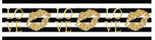 Load image into Gallery viewer, 7/8" Gold Lips Ribbon. Love Stripes Ribbon.