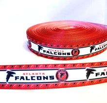 Load image into Gallery viewer, 7/8" Atlanta Falcons Football Ribbon. Football Grosgrain Ribbon  Sports Team Ribbon