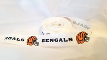 Load image into Gallery viewer, 1" Cincinnati Bengals Grosgrain Ribbon. Football Ribbon NFL Sports