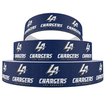 Load image into Gallery viewer, 1.5" Los Angeles Chargers Grosgrain Ribbon. Football Ribbon NFL Sports Ribbon