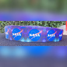 Load image into Gallery viewer, NEW! Now In 1.5" and 7/8" NASA Space Universe Ribbon. Galaxy Space NASA Grosgrain Ribbon
