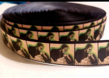 Load image into Gallery viewer, 7/8" Frankenstein and Frankenstein Bride Classic Horror Movie Grosgrain Ribbon.  Haunted and Fright Night. Antique style