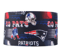 Load image into Gallery viewer, 1.5" New England Patriots Grosgrain Ribbon. Go Pat's Football Ribbon NFL Sports Ribbon