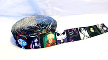 Load image into Gallery viewer, 1.5" Edward Scissorhands- Johnny Depp Jack Skellington- BeetleJuice- Jack and Sally grosgrain ribbon- Tim Burton Classics-Ribbon Best Seller