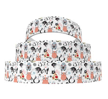 Load image into Gallery viewer, 5/8" Kitty Cat Ribbon. Playful Siamese Cat Ribbon. Cat Ribbon. Kitten Ribbon. Cat Collar Ribbon