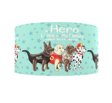 Load image into Gallery viewer, 7/8'' Hero Dog Ribbon. Police Dog Ribbon. Service Dog Ribbon. Military Dog Ribbon. Firefighters Dog Ribbon. Dogs that Save our Lives Ribbon