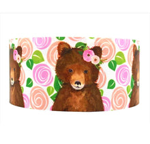 Load image into Gallery viewer, 7/8" and 1.5" Teddy Bear Grosgrain Ribbon Adorable Flower Bear Baby Showers. Bear Animal Ribbon. Diaper Cake ribbon. Baby Theme Ribbon
