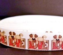Load image into Gallery viewer, 5/8" Dog Love Grosgrain Ribbon. Puppy Cute Dog