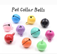 Load image into Gallery viewer, Solid Color Bells, Pet Collar Bells. Cat Bells Dog Collar Bells - Party Favor Bells, Specialty Bells Colored Metal Bells White Wedding Bells