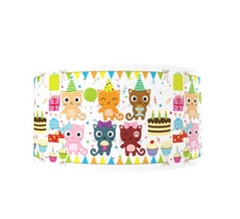 Load image into Gallery viewer, 5/8" Birthday Party Cat  Ribbon. Kitty Cat Birthday Party Ribbon. Kitten Grosgrain Ribbon