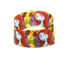 Load image into Gallery viewer, 5/8" Nightmare Before Christmas Rag Doll Sally Grosgrain Ribbon. Halloween