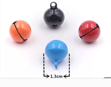Load image into Gallery viewer, Solid Color Bells, Pet Collar Bells. Cat Bells Dog Collar Bells - Party Favor Bells, Specialty Bells Colored Metal Bells White Wedding Bells