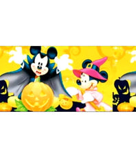 Load image into Gallery viewer, 5/8" and 7/8" Mickey and Minnie Halloween Ribbon. Halloween Ribbon. Trick or Treat Ribbon. Vampire Mickey Mouse