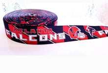 Load image into Gallery viewer, Atlanta Falcons Grosgrain Ribbon.  This popular ribbon comes in 5/8" 7/8" 1.5"  NFL Football Sports Ribbon.