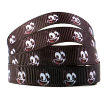 Load image into Gallery viewer, 7/8" Felix the Cat. Classic Cartoon Iconic Character Grosgrain Ribbon. Inky and Winky. Famous Cat