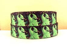 Load image into Gallery viewer, Oogie Boogie Grosgrain Ribbon. Oogie Boogie Villian Ribbon in 3/8" or 7/8" Nightmare Before Christmas ribbon. Kingdom Hearts. Halloween