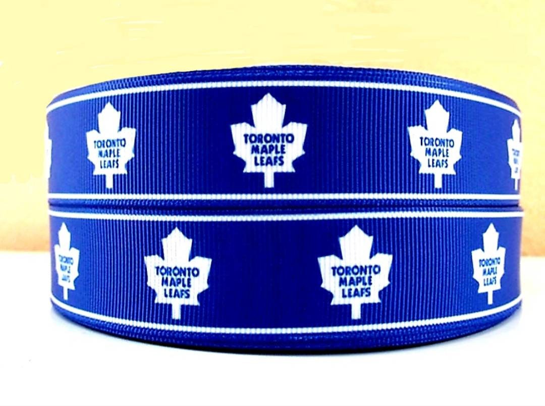 Toronto Maple Leafs Hockey Ribbon. 7/8" NHL Professional Hockey Team