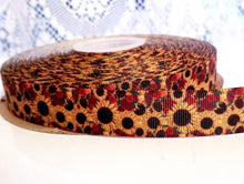 Load image into Gallery viewer, 7/8" Sunflower Ribbon. Burnt Hues of Yellow and Orange Sunflower Harvest Ribbon. Flower Grosgrain Ribbon Ribbon by the yard
