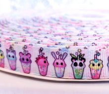 Load image into Gallery viewer, 5/8'' Panda, Doggie and Kitty Cat Soda Pop Ribbon