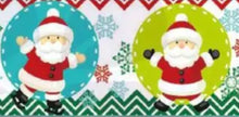 Load image into Gallery viewer, 7/8" Santa Claus Christmas Ribbon. Christmas Bulb Ribbon. Christmas Grosgrain Ribbon. Snowflake Ribbon