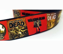 Load image into Gallery viewer, 1.5" Walking Dead Grosgrain Ribbon. Zombie Ribbon.