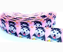 Load image into Gallery viewer, 7/8'' Husky Puppy Dog Ribbon. Pet Gifts.