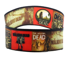 Load image into Gallery viewer, 1.5" Walking Dead Grosgrain Ribbon. Zombie Ribbon.