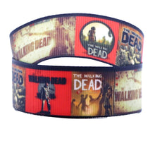 Load image into Gallery viewer, 1.5" Walking Dead Grosgrain Ribbon. Zombie Ribbon.