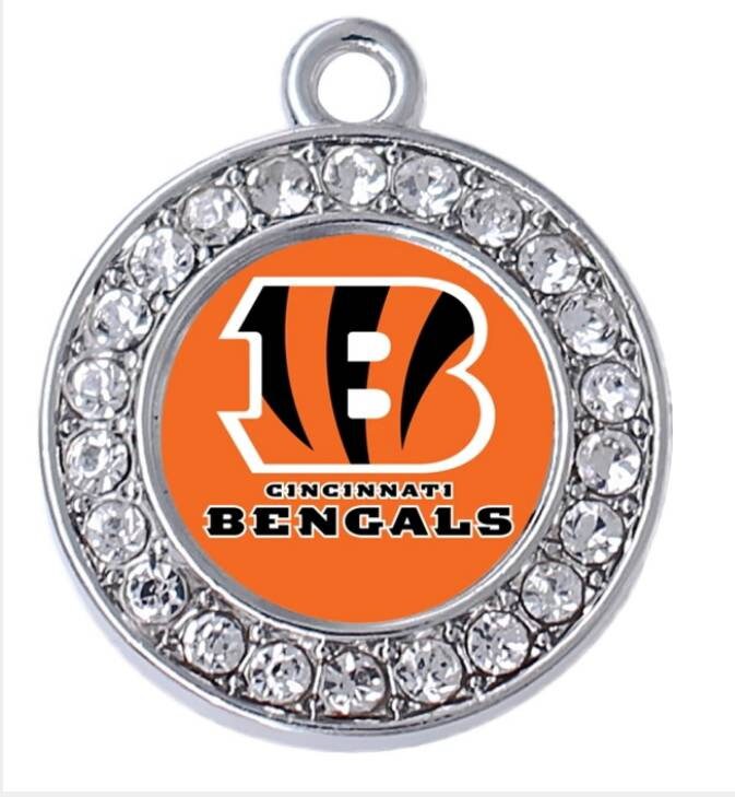 NFL Cincinnati Bengals Rhinestone Hoop Necklace