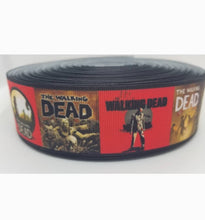 Load image into Gallery viewer, 1.5" Walking Dead Grosgrain Ribbon. Zombie Ribbon.