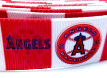 Load image into Gallery viewer, 7/8" Los Angeles Angeles Grosgrain Ribbon. Baseball Sports MLB Ribbon