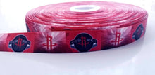 Load image into Gallery viewer, 7/8" Houston Rockets Grosgrain Ribbon. NBA Basketball Sports Ribbon.