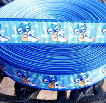 Load image into Gallery viewer, 7/8" Lilo and Stitch Grosgrain Ribbon. Bow Ribbon
