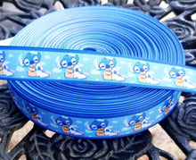 Load image into Gallery viewer, 7/8" Lilo and Stitch Grosgrain Ribbon. Bow Ribbon